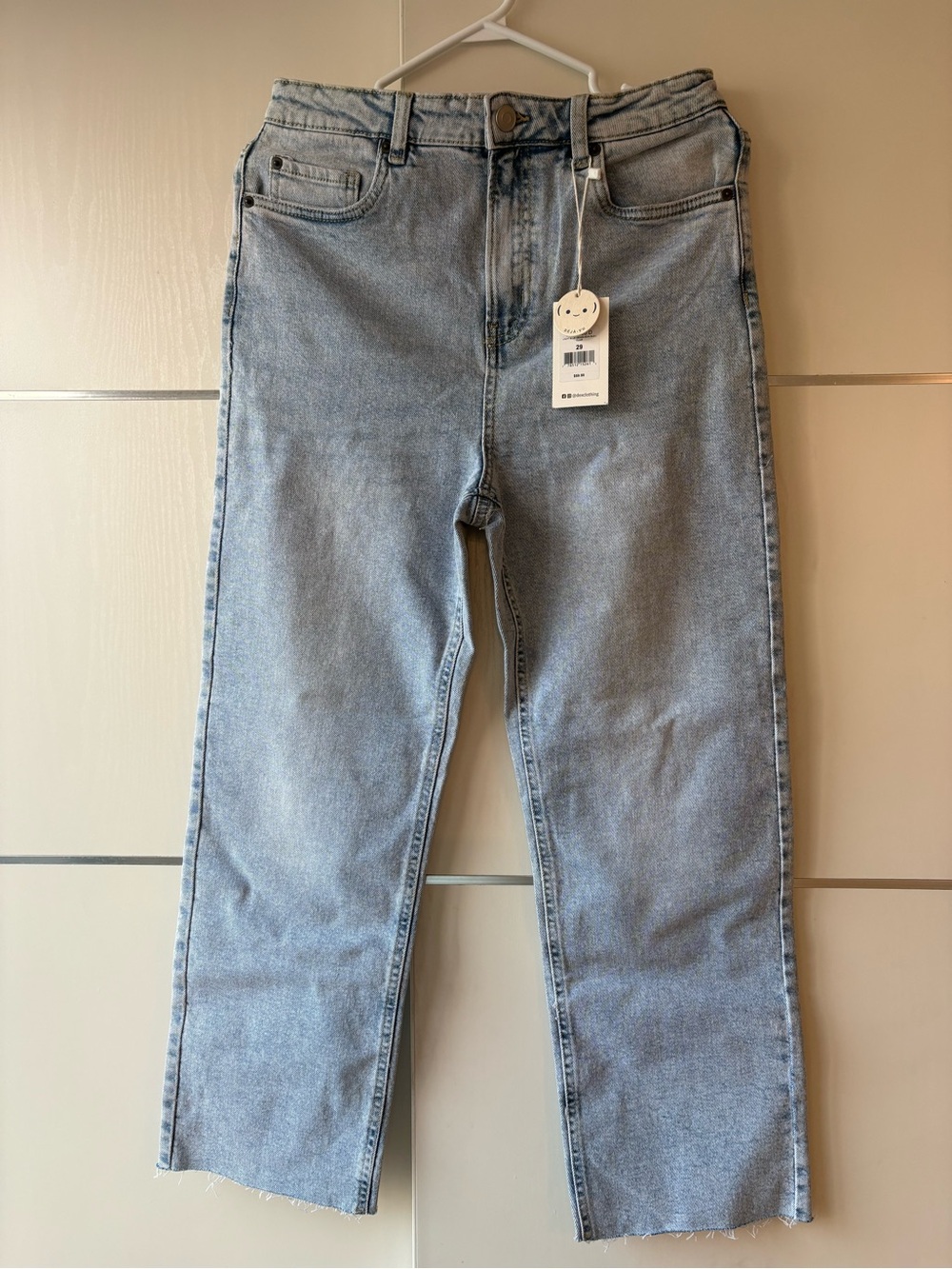 Women’s High-Rise Light Blue Cropped Jeans